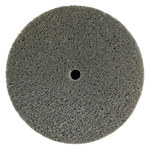 image of Weiler Unitized Aluminum Oxide Medium Deburring Wheel - Med/Hard Grade - Unthreaded Hole Attachment - 3 in Width x 3 in Length - 3 in3 in Diameter - 1/4 in Center Hole - 1/4 in Thickness - 3 in Outsid