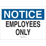 image of Brady B-401 High Impact Polystyrene Rectangle White Restricted Area Sign - 10 in Width x 7 in Height - 22143