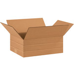 Shipping Supply Kraft Multi-Depth Corrugated Boxes - 16 in x 12 in x 6 in - SHP-1574