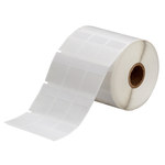 image of Brady THT-9-427-2.5-SC Die-Cut Printer Label Roll - 1 in x 1.437 in - Vinyl - Clear / White - B-427 - 92119