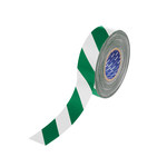 image of Brady ToughStripe Max Green, White Marking Tape - 2 in Width x 100 ft Length - 0.024 in Thick - 62899