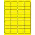image of Tape Logic LL171YE Rectangle Laser Labels - 1/2 in x 1 15/16 in - Permanent Acrylic - Fluorescent Yellow - 14678