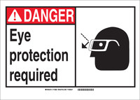 image of Brady Bradyglo B-347 Polyester / Polystyrene Rectangle PPE Sign - 10 in Width x 7 in Height - Glow in the Dark - 120761