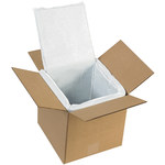 image of White Insulated Box Liners - 8 in x 8 in x 8 in - 13491