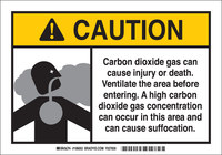 image of Brady B-120 Fiberglass Reinforced Polyester Rectangle Yellow Chemical Warning Sign - 10 in Width x 7 in Height - 106053