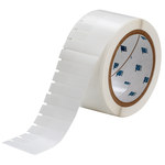 image of Brady THT-123-461-3 Die-Cut Printer Label Roll - 0.375 in x 1.8 in - Polyester - Clear / White - B-461 - 62355