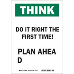 image of Brady B-401 Polystyrene Rectangle White Humorous Sign - 7 in Width x 10 in Height - 38085