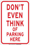 image of Brady B-555 Aluminum Rectangle White Parking Restriction, Permission & Information Sign - 12 in Width x 18 in Height - 129717