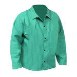 image of Chicago Protective Apparel Green Large FR-7A Cotton/Proban Welding Coat - 30 in Length - 600-GW LG