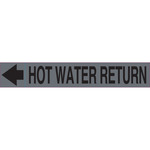 image of Brady 178663 Self-Adhesive Pipe Marker - Aluminum Foil - Black on Gray - B-300 - 64578