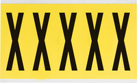 image of Brady 3460-X Letter Label - Black on Yellow - 1 3/4 in x 5 in - B-498 - 34634