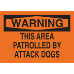 image of Brady B-401 High Impact Polystyrene Rectangle Orange Security Sign - 14 in Width x 10 in Height - 95427