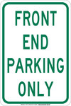 image of Brady B-555 Aluminum Rectangle White Parking Restriction, Permission & Information Sign - 12 in Width x 18 in Height - 129615