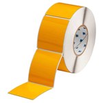 image of Brady THTEP178-593-.25YL Die-Cut Printer Label Roll - 3 in x 3 1/2 in - Polyester - Yellow - B-593 - 80246