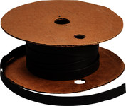 image of Brady Bradymark HSA-95-BK Black Polyolefin Continuous Thermal Transfer Printer Heat-Shrink Tubing - 100 ft Length - 0.187 in Min Wire Dia to 0.375 in Max Wire Dia - 662820-03731
