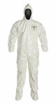 image of Dupont Safespec Tychem 4000 White Large Chemical-Resistant Coveralls - Fits 32 in Chest - 32 in Inseam