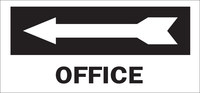 image of Brady B-302 Polyester Rectangle Black Door Sign - 14 in Width x 6.5 in Height - Laminated - 84642