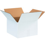 image of Oyster White Corrugated Boxes - 12 in x 12 in x 8 in - 1381