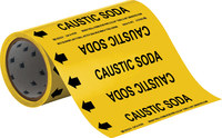 image of Brady 41535 Self-Adhesive Pipe Marker - Vinyl - Black on Yellow - B-946