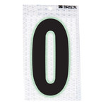 image of Brady 3020-0 Number Label - Black on Silver - 3 in x 6 in - B-309 - 03399