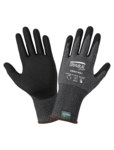 image of Global Glove Samurai Glove Salt & Pepper Large Tuffalene Platinum UHMWPE Cut-Resistant Gloves - Reinforced Thumb - ANSI A4 Cut Resistance - Nitrile Palm Coating - CR921 LG