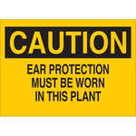 image of Brady B-302 Polyester Rectangle Yellow PPE Sign - 10 in Width x 7 in Height - Laminated - 84778