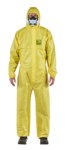 image of Ansell Microchem AlphaTec Chemical-Resistant Coveralls 68-2300 YY23-B-92-111-02 - Size Small - Yellow - 06019