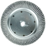 image of Weiler 09989 Wheel Brush - 15 in Dia - Knotted - Standard Twist Steel Bristle