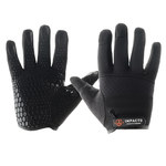 image of Impacto Black, Grey Small Leather/Neoprene/PVC/Spandex/Terry Cloth Mechanic's Gloves - WG40820