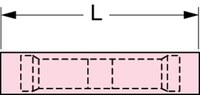 image of 3M Scotchlok MNG18BCMK-A Red Butted Nylon Butted Butt Connector - 1.02 in Length - 0.145 in Max Insulation Outside Diameter - 0.07 in Inside Diameter - 98029