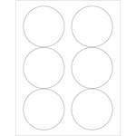 image of Tape Logic LL147 Circle Laser Labels - 3.33 in x 3.33 in - Face Sheet - 48 lb - White - 14667
