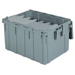 Akro-Mils Keepbox 28.57 gal 100 lb Gray Industrial Grade Polymer Attached Lid Container - 28 in Length - 21 in Width - 15 1/2 in Height - 39280 GREY