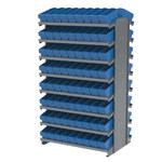 image of Akro-Mils APRD142 Fixed Rack - Gray - 16 Shelves - APRD142 BLUE