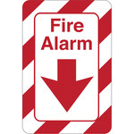 image of Plastic Fire Safety Sign - 9 in Width x 6 in Height