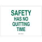 image of Brady B-302 Polyester Rectangle White Safety Awareness Sign - 10 in Width x 7 in Height - Laminated - 88905