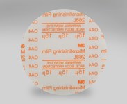 image of 3M Hookit 268L Coated Aluminum Oxide Orange Hook & Loop Disc - Film Backing - 3 mil Weight - 15 Grit - Super Fine - 5 in Diameter - 81918