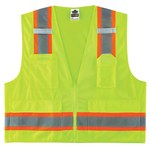 image of Ergodyne Glowear High-Visibility Vest 8248Z 24075 - Size Large/XL - High-Visibility Lime