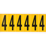 image of Brady 1550-4 Number Label - Black on Yellow - 1 1/2 in x 3 1/2 in - B-946 - 44049
