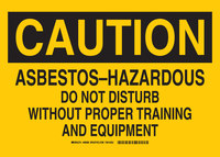 image of Brady B-302 Polyester Rectangle Yellow Chemical Warning Sign - 10 in Width x 7 in Height - Laminated - 89087