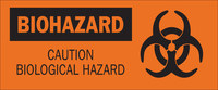 image of Brady B-120 Fiberglass Reinforced Polyester Rectangle Orange Biohazard Sign - 17 in Width x 7 in Height - 69789