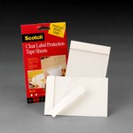 image of 3M Scotch 822 Clear Label Protection/Package Repair Sheet - 4 in Width x 6 in Length - 3.1 mil Thick - 06991