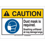 image of Brady B-555 Aluminum Rectangle White PPE Sign - 10 in Width x 7 in Height - 144274