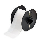 image of Brady B33-131-461 Die-Cut Printer Label Roll - 1 in x 1 in - Polyester - Clear / White - B-461 - 96853
