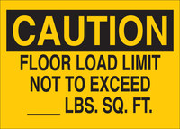 image of Brady B-302 Polyester Rectangle Yellow Equipment Safety Sign - 14 in Width x 10 in Height - Laminated - 85581