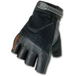 image of Ergodyne Proflex 900 Black Large Gel Polymer/Leather/Neoprene/Spandex Work Gloves - 17024