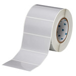 image of Brady THT-55-480-1 Die-Cut Printer Label Roll - 4 in x 2 in - Polyester - Silver - B-480 - 57971