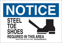 image of Brady B-555 Aluminum Rectangle White PPE Sign - 10 in Width x 7 in Height - 128922