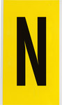 image of Brady 3470-N Letter Label - Black on Yellow - 5 in x 9 in - B-498 - 34724