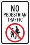 image of Brady B-555 Aluminum Rectangle White Pedestrian & Crosswalk Sign - 12 in Width x 18 in Height - 124401