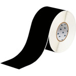 image of Brady THT-107-8591-BK Die-Cut Printer Label Roll - 4 in x 4 in - Polyester - Black - B-8591 - 58822